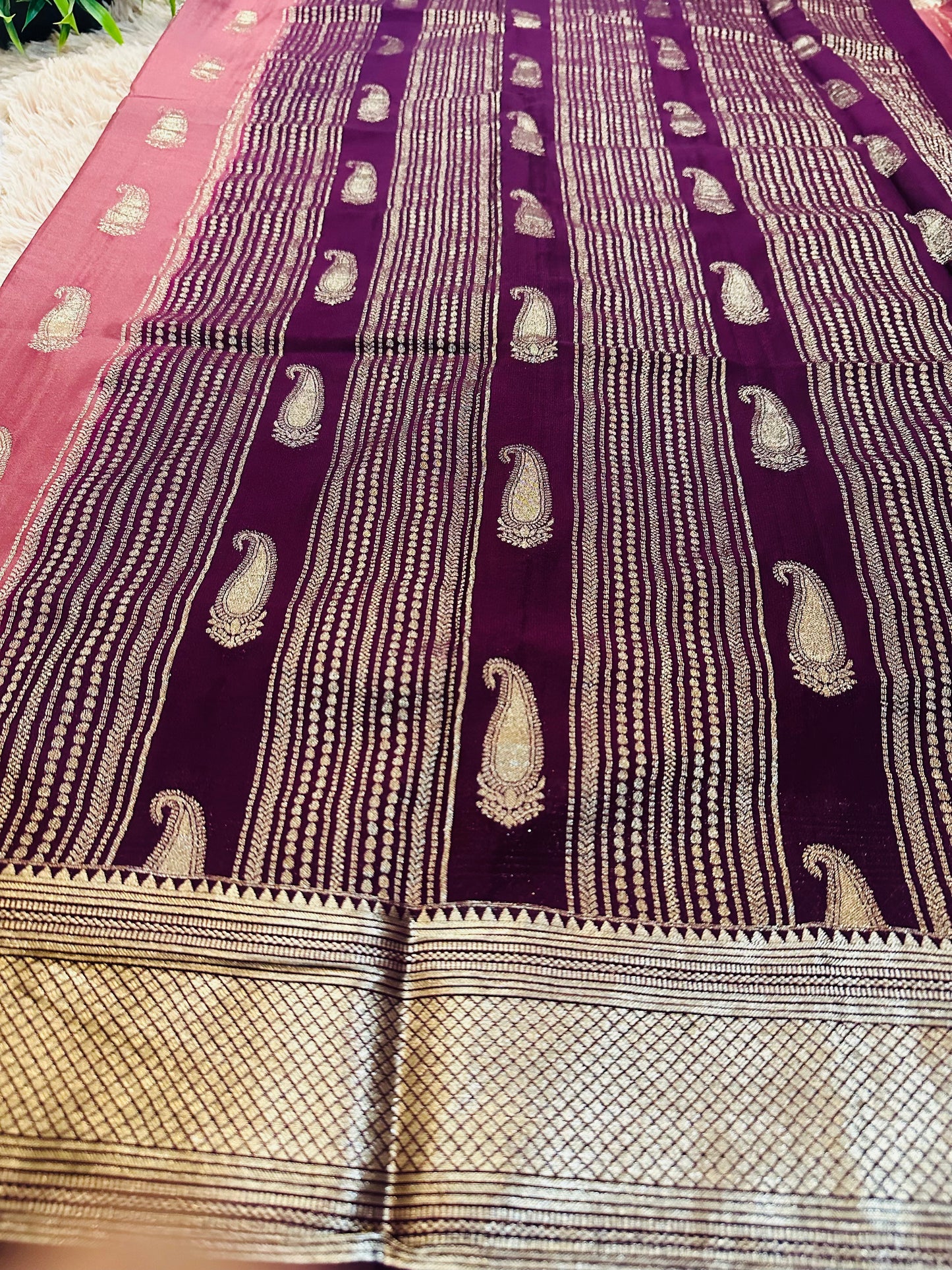 Dusty Pink Premium KSIC Mysore Crepe Silk Saree