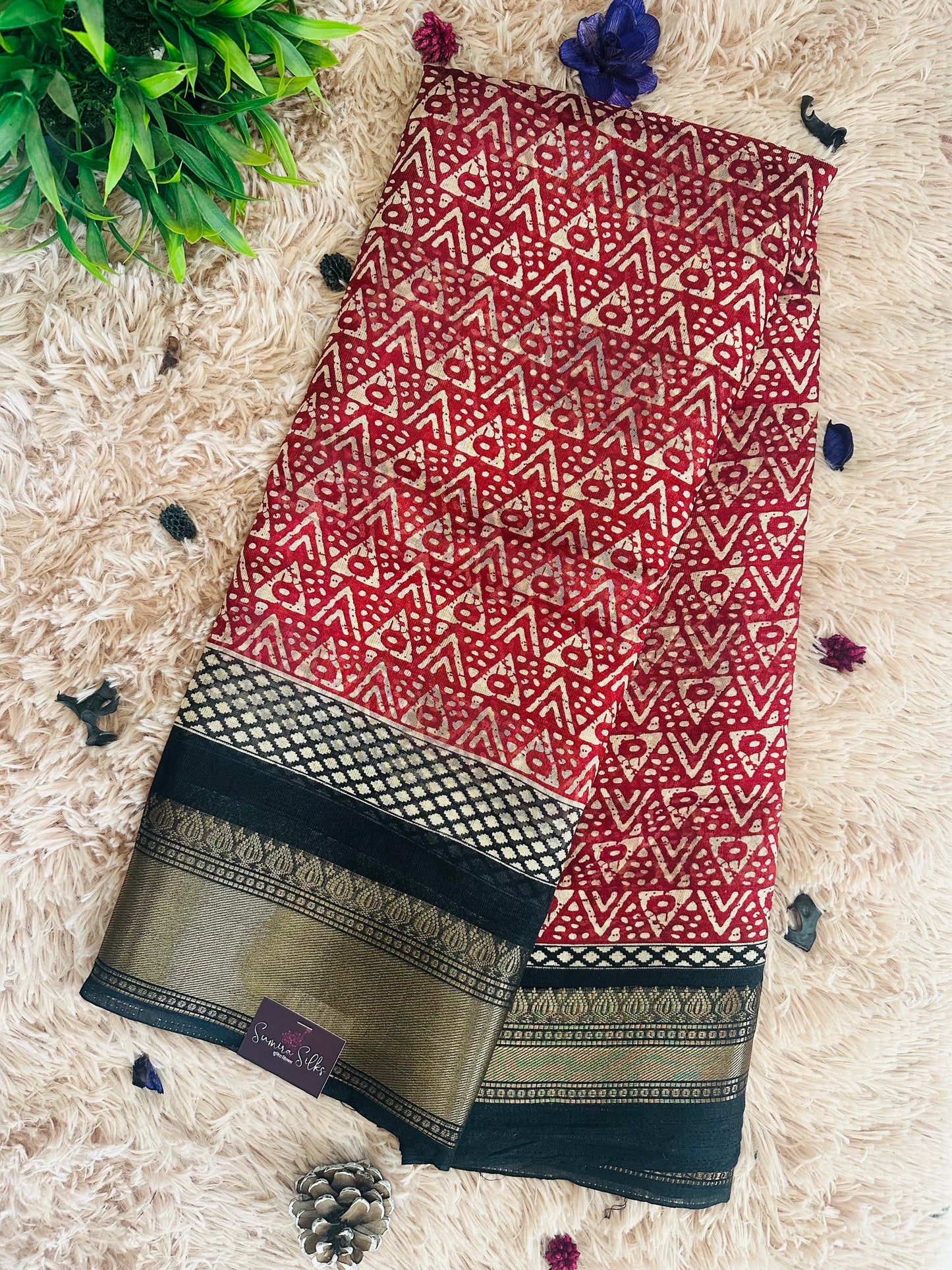 Red Pattern Silk Saree