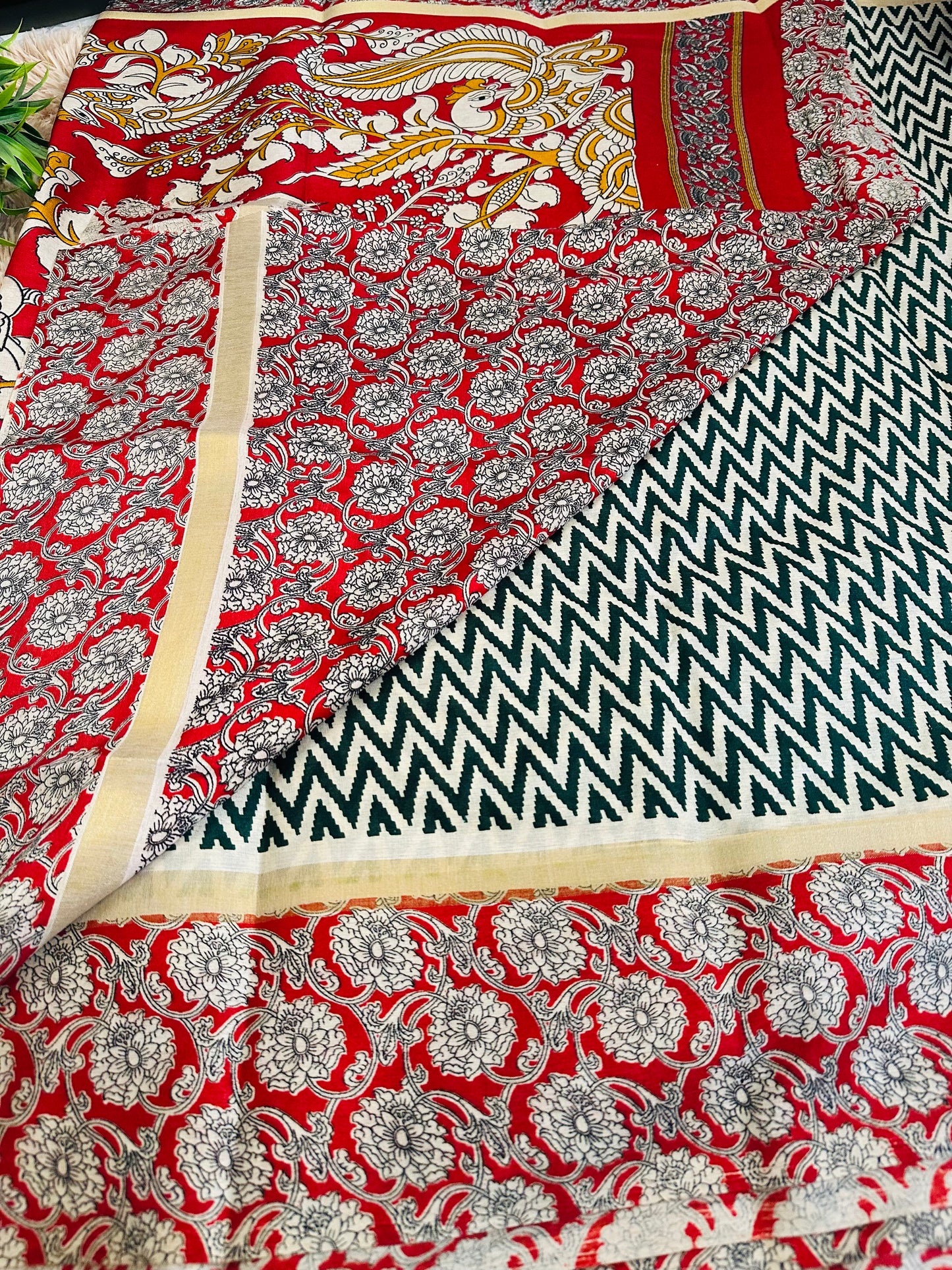 Green Chirala Cotton Saree