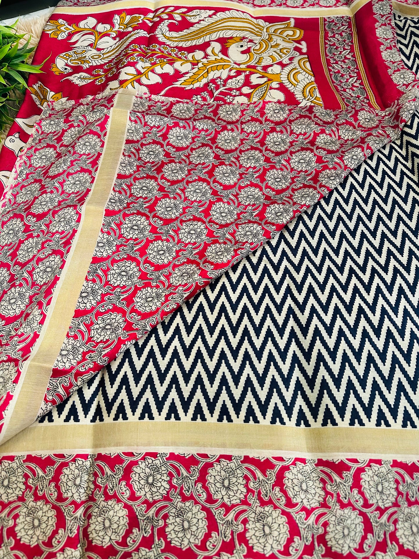Navy Blue Chirala Saree
