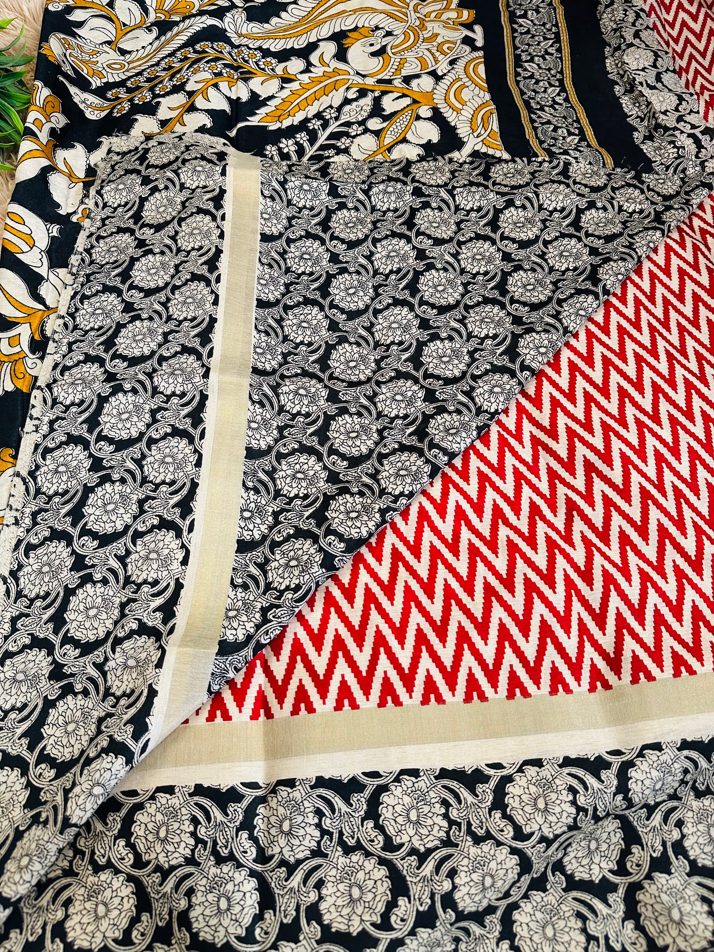 Red Chirala Cotton Saree