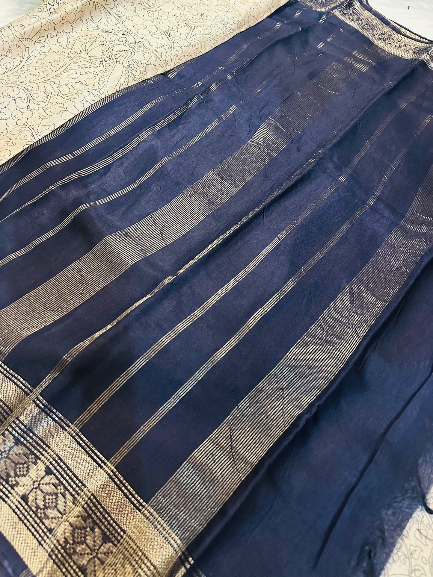 Kalamkari Mul Cotton Saree