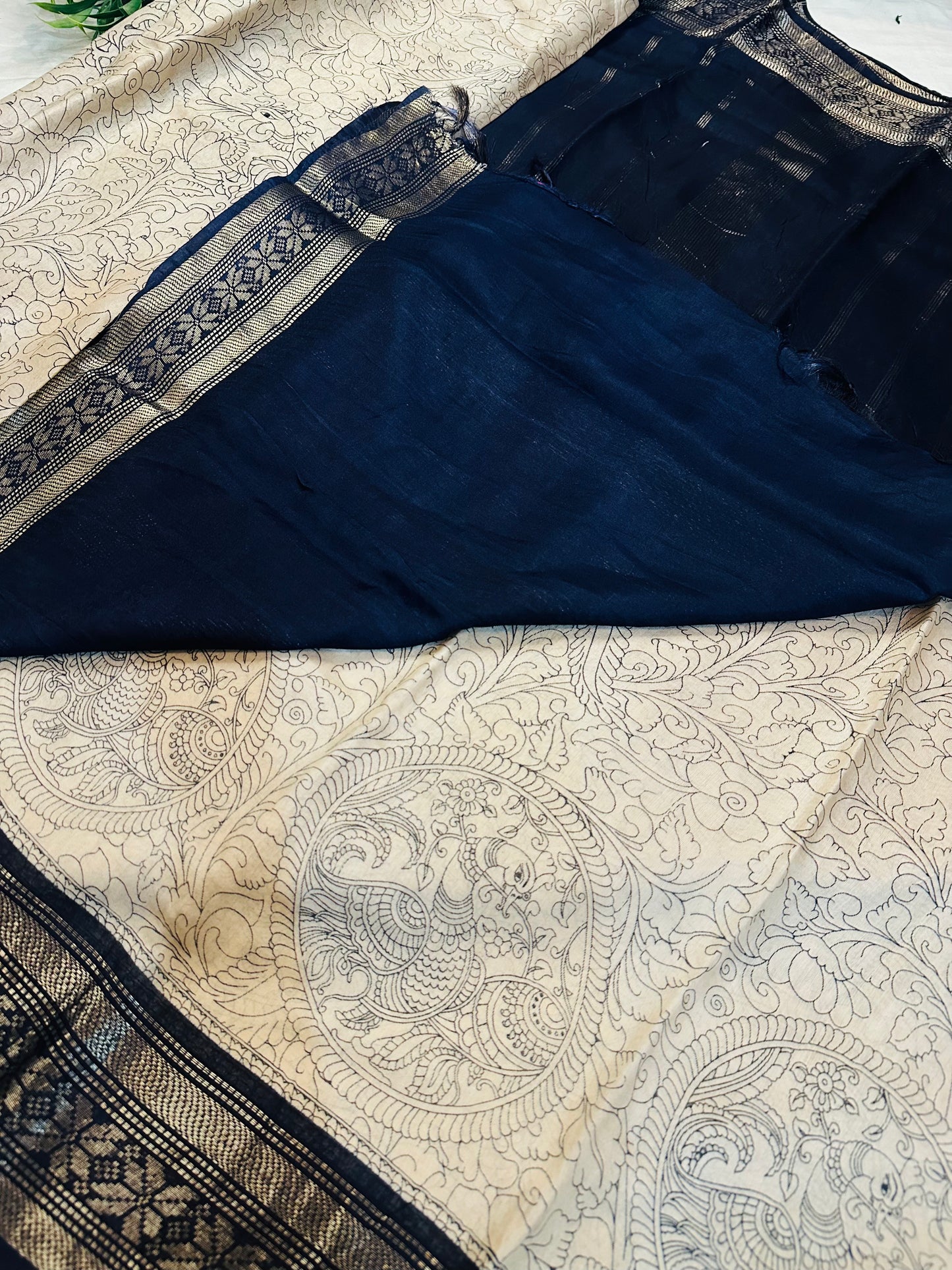 Kalamkari Mul Cotton Saree