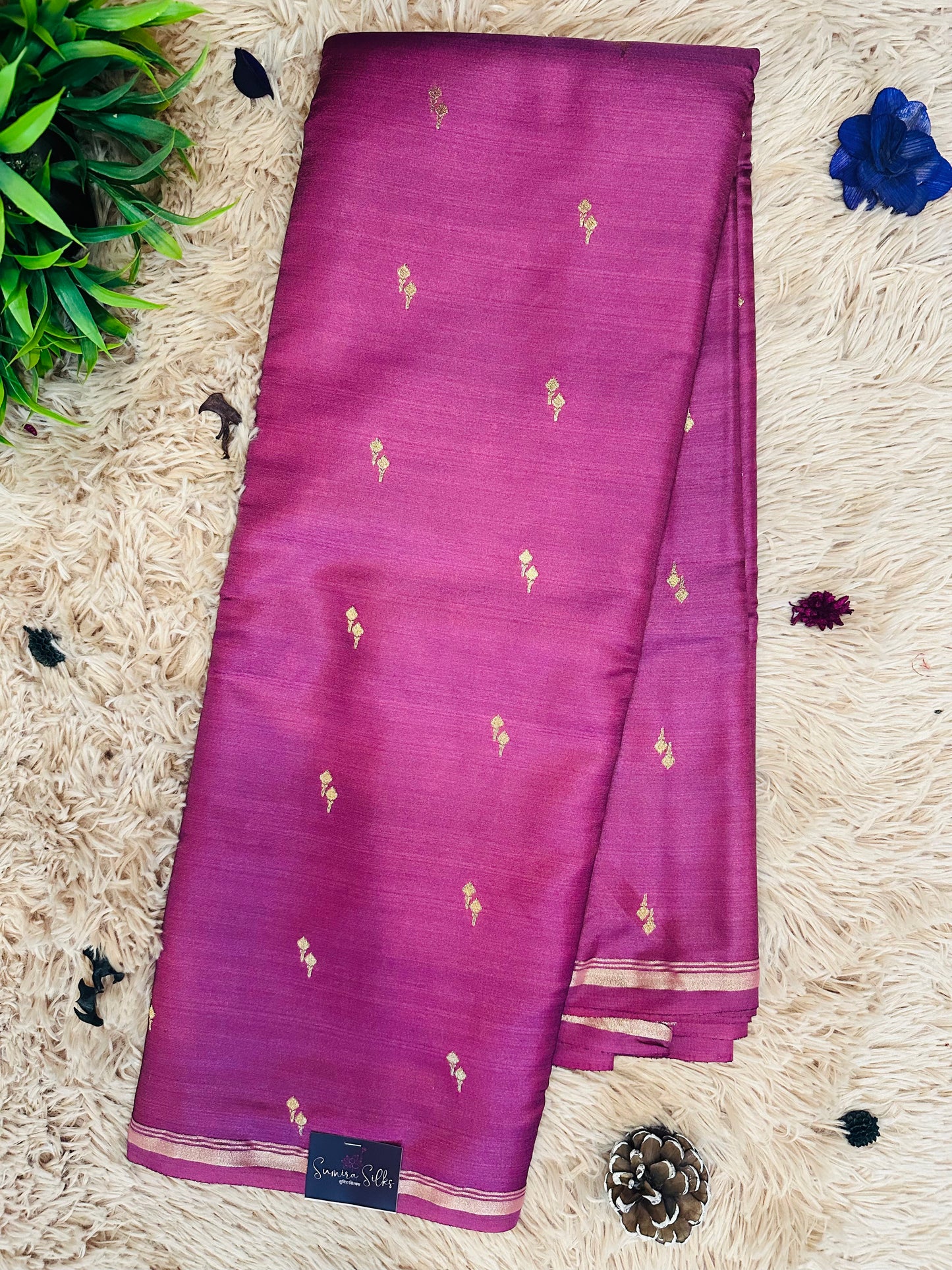 Mauve Gajji Silk Saree