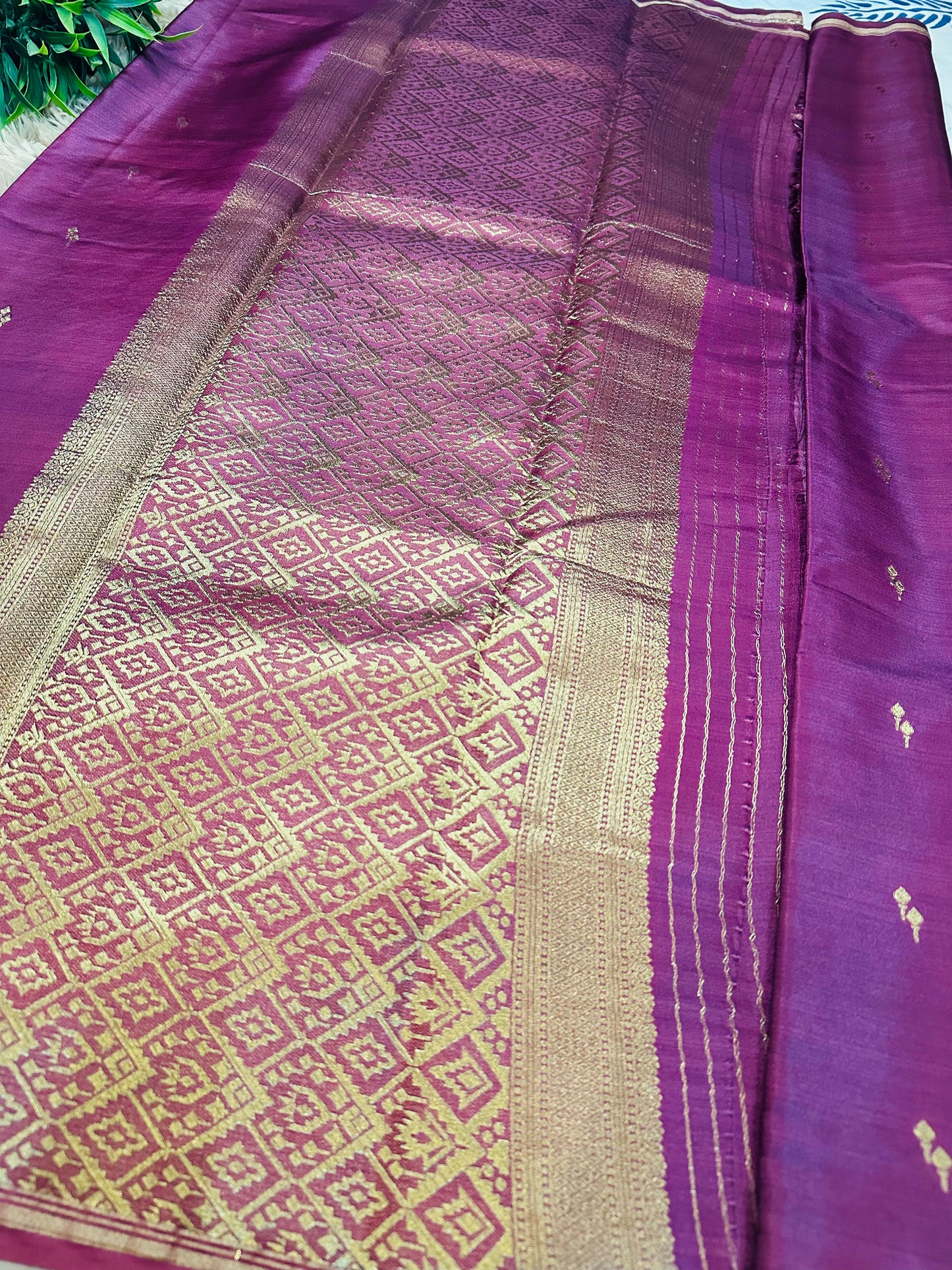 Mauve Gajji Silk Saree
