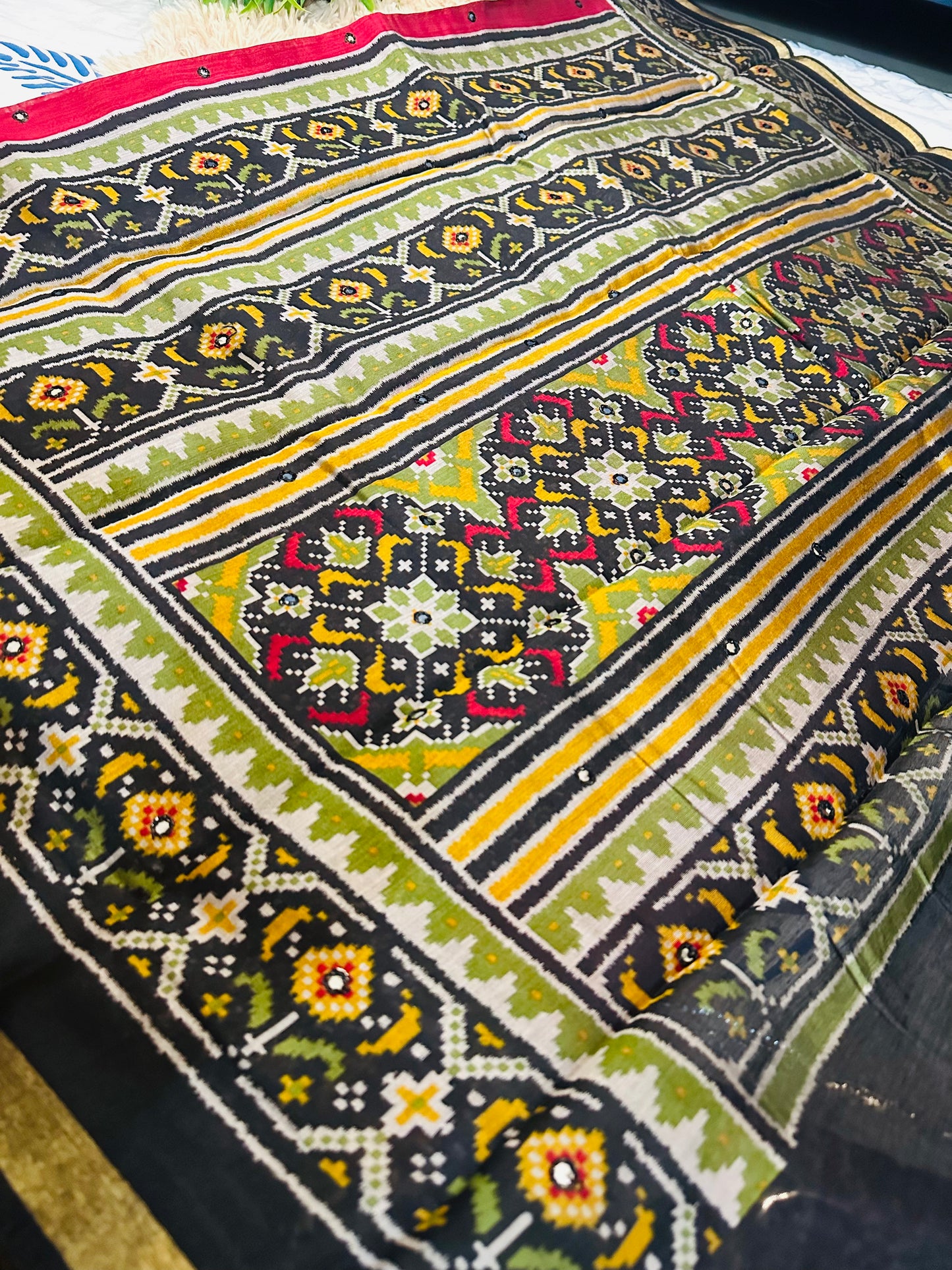 Maroon Maheshwari Cotton Saree