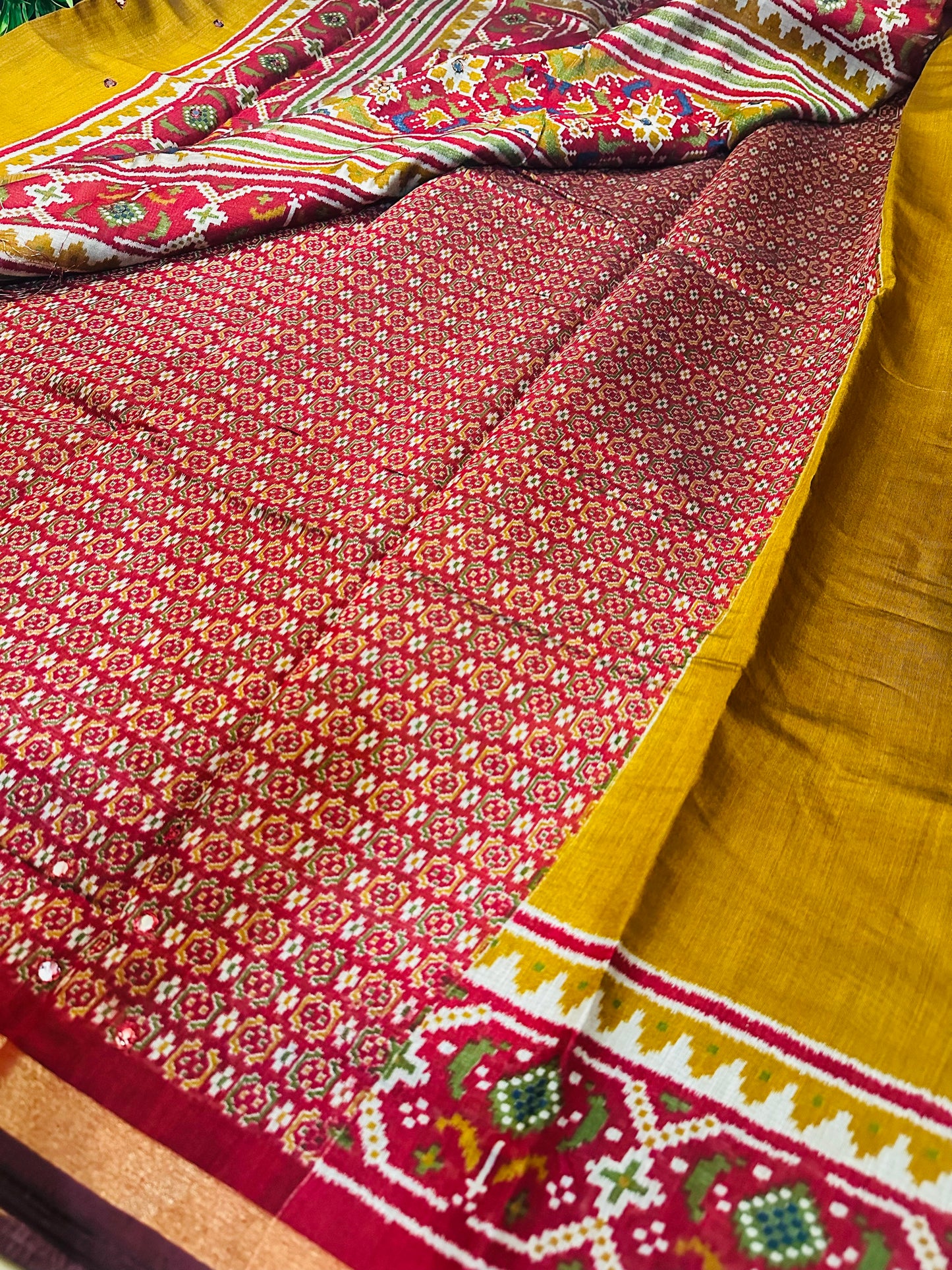 Mustard Maheshwari Cotton Saree