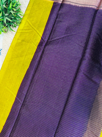 Vibrant Green Mulberry Worm Silk Saree