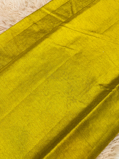 Vibrant Green Mulberry Worm Silk Saree
