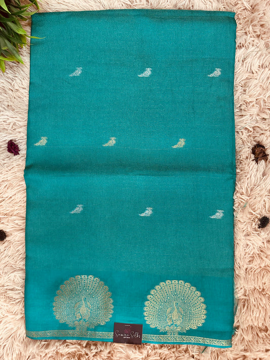 Rama Green Premium Muslin Silk Saree