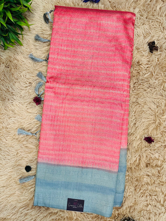 Pastel Pink Soft Silk Saree