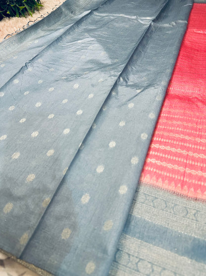 Pastel Pink Soft Silk Saree