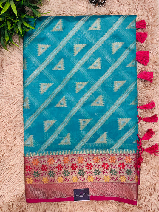 Blue Soft Kosa Silk Saree