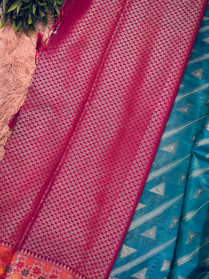 Blue Soft Kosa Silk Saree
