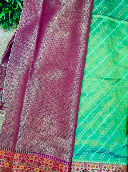 Green Soft Kosa Silk Saree