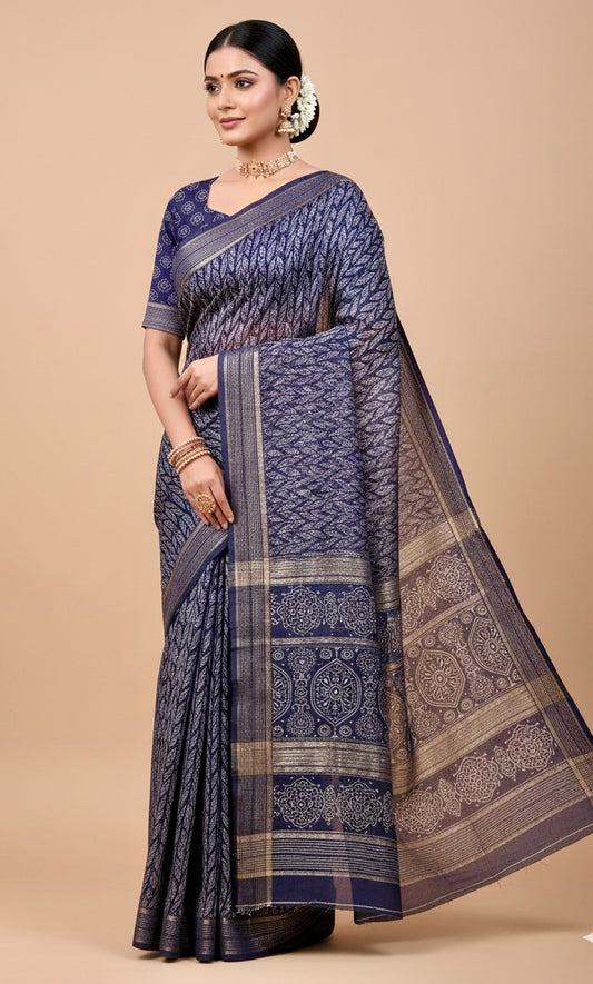 Purple Soft Georgette Saree