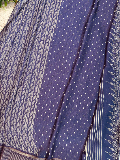 Purple Soft Georgette Saree