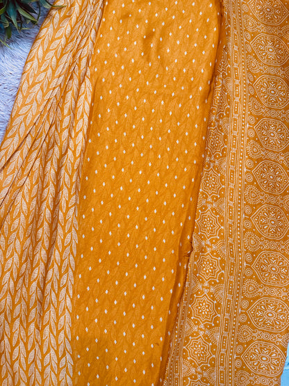 Mustard Soft Georgette Saree