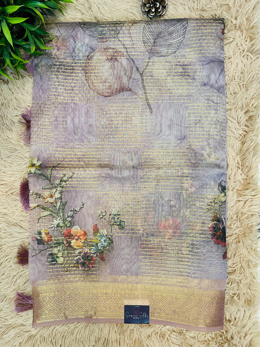 Mauve Tissue Silk Saree