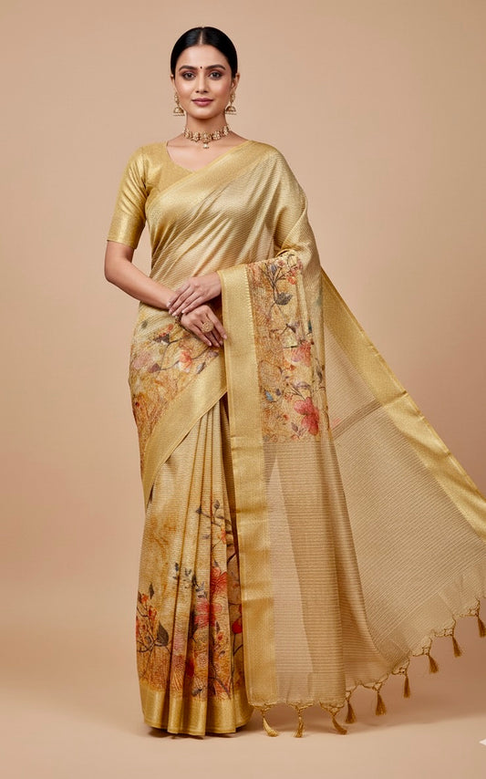 Golden Tissue Silk Saree