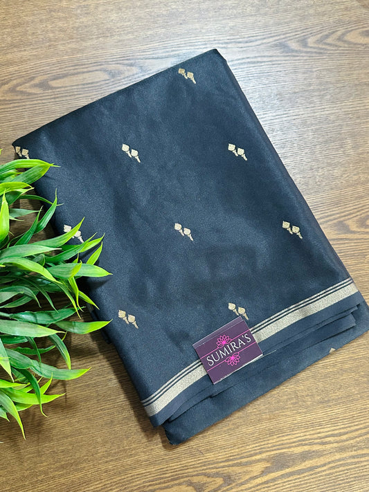 Black Gajji Silk Saree
