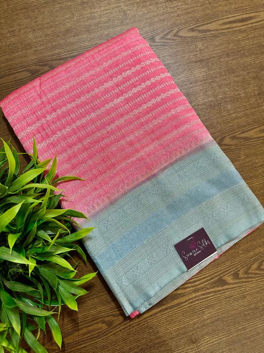 Pastel Pink Soft Silk Saree