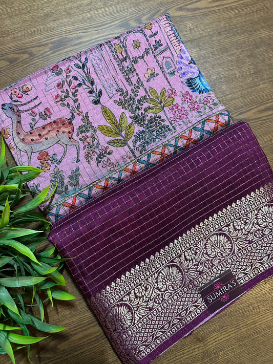 Pink Pure Viscose Saree