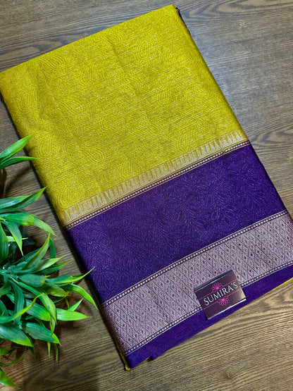 Vibrant Green Mulberry Worm Silk Saree