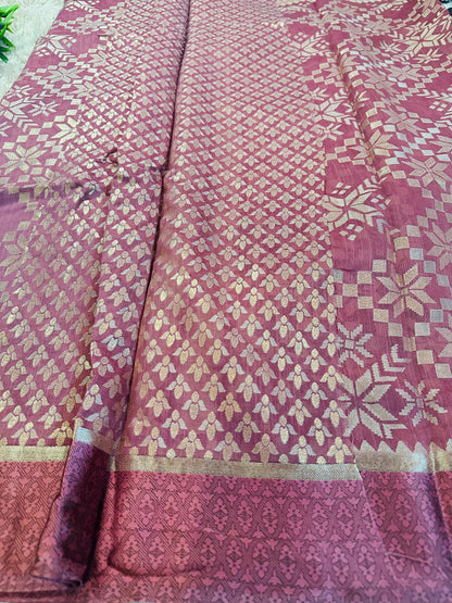 Sweet Pink Brasso Saree