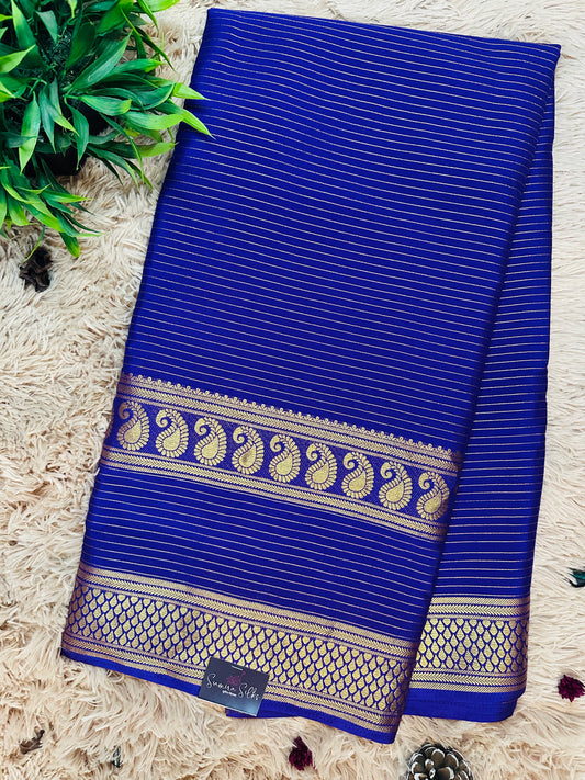 Purple Premium KSIC Mysore Crepe Silk Saree
