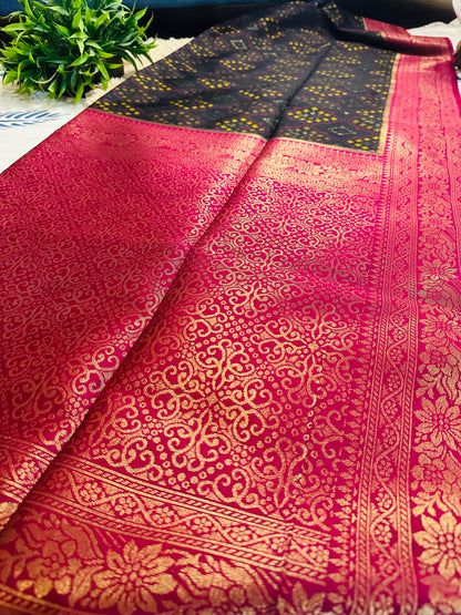 Black Patola Silk Saree