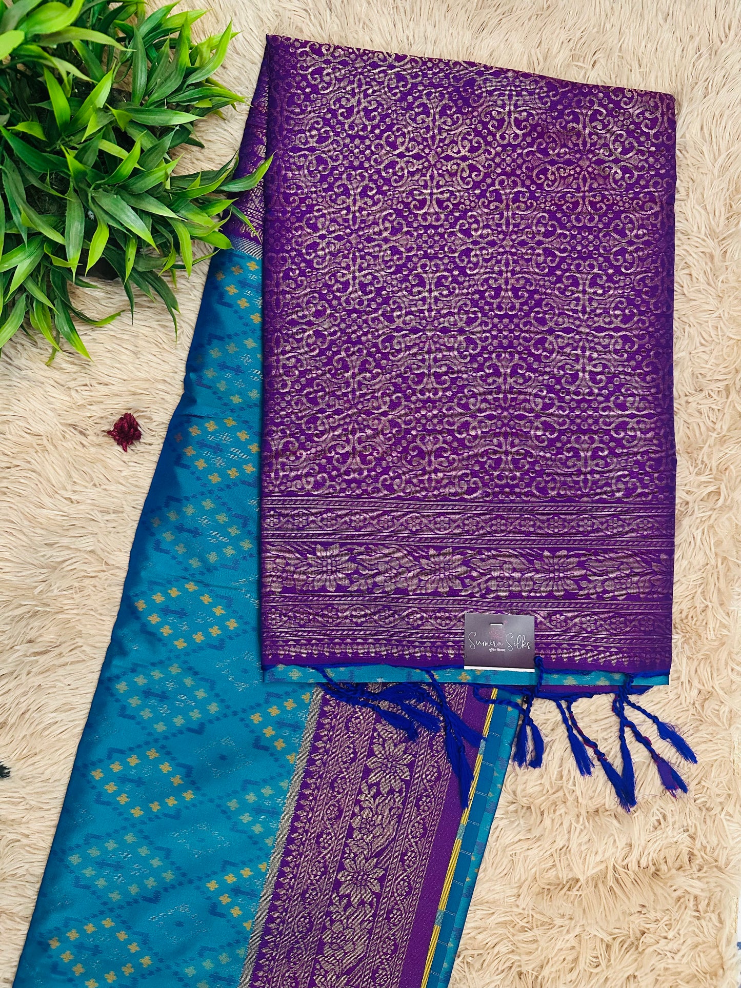 Blue Patola Silk Saree