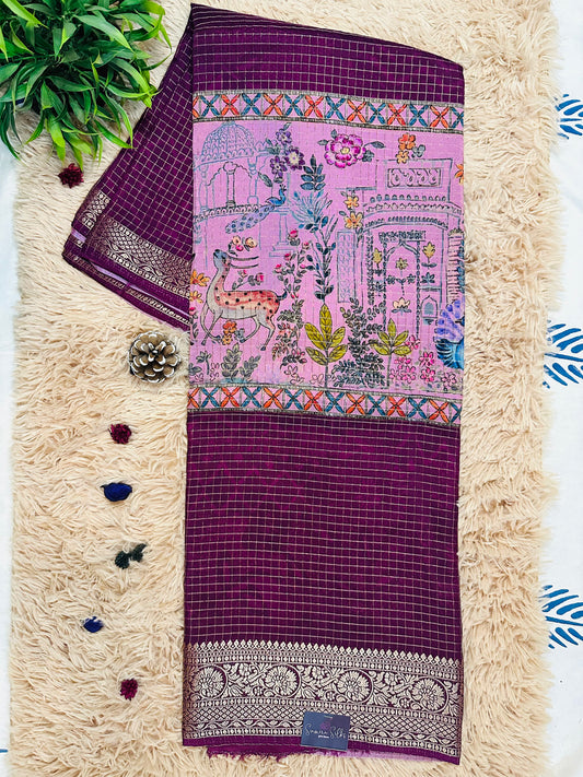 Pink Pure Viscose Saree