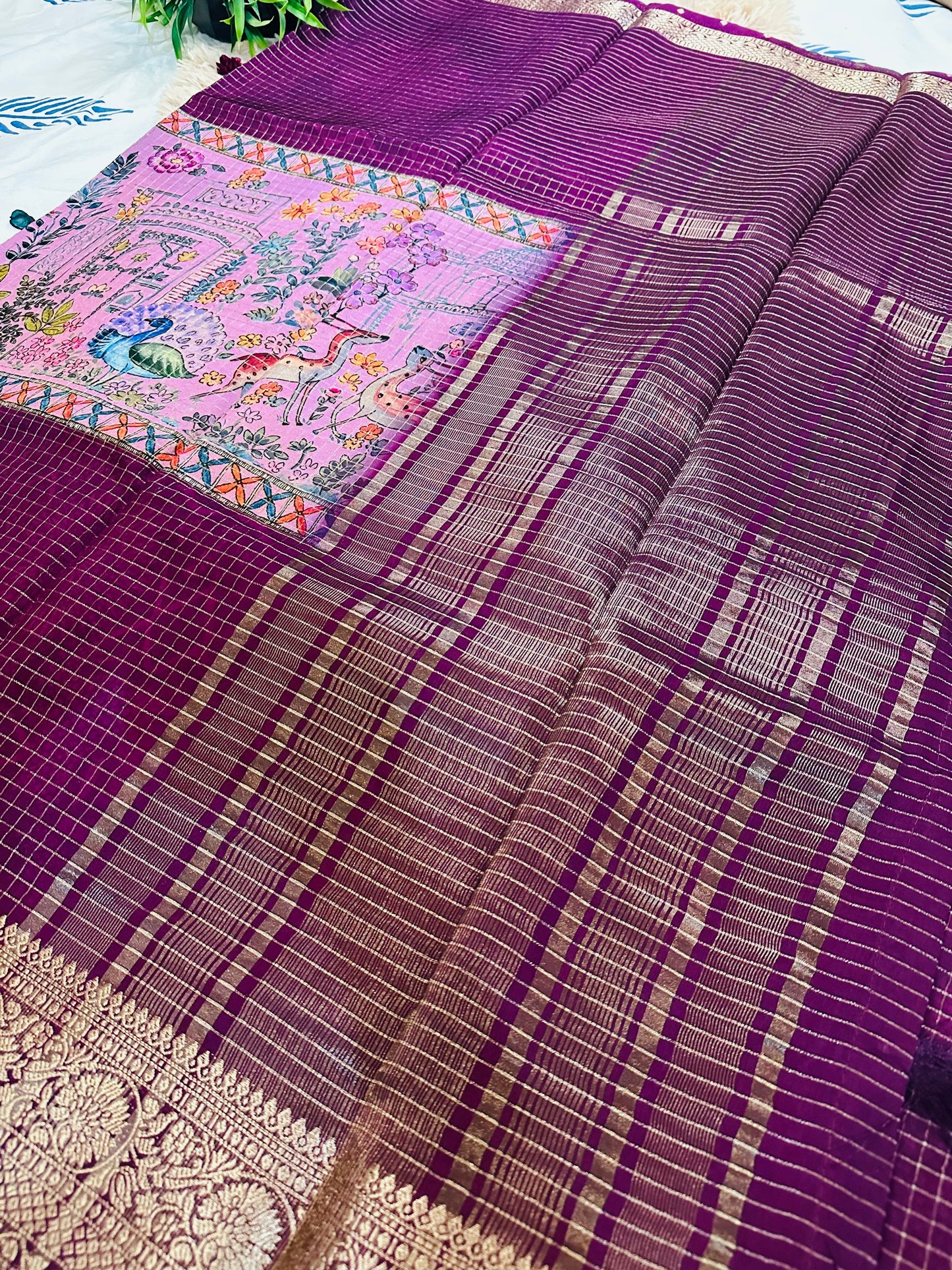 Pink Pure Viscose Saree