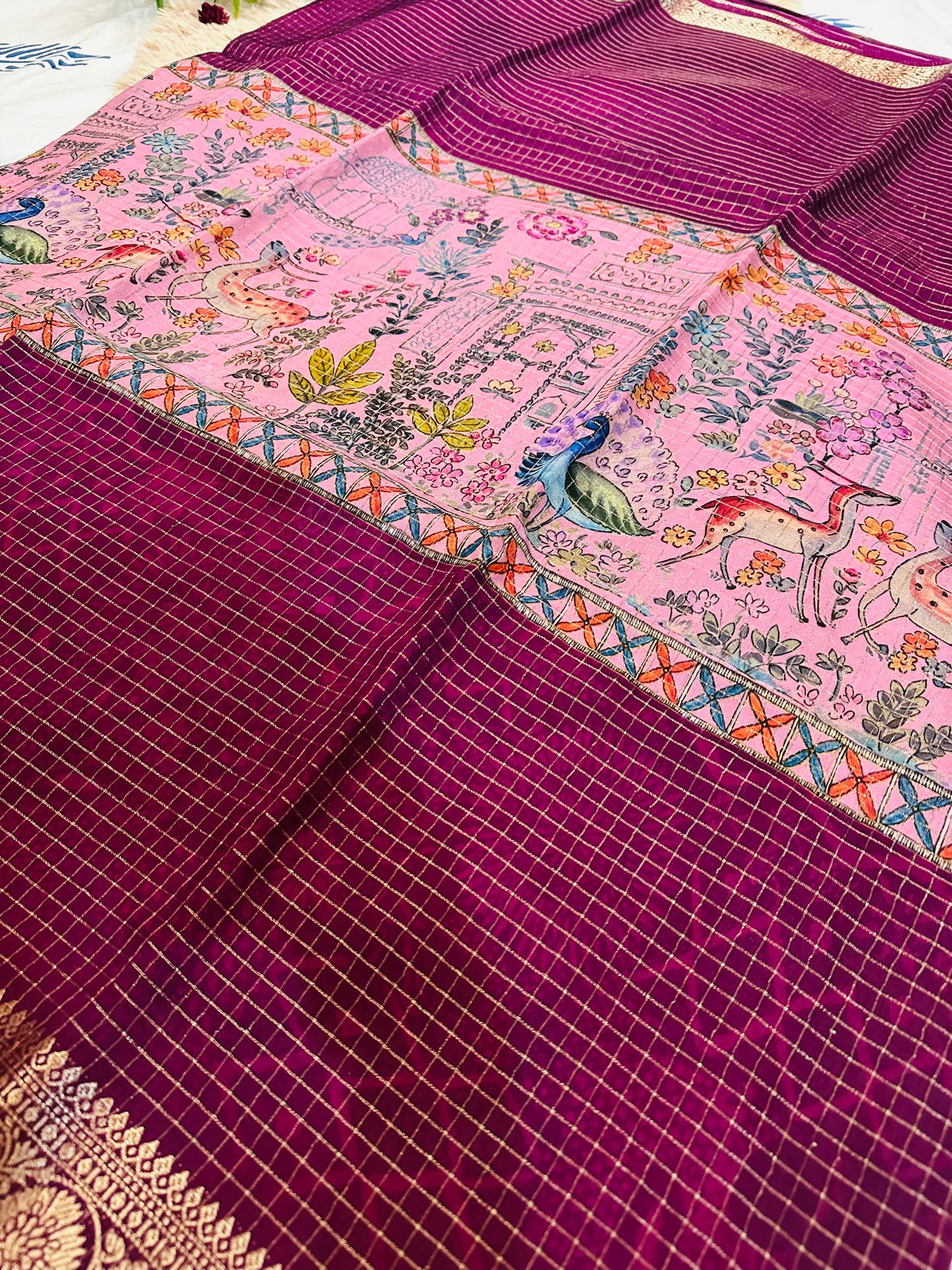 Pink Pure Viscose Saree