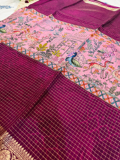 Pink Pure Viscose Saree