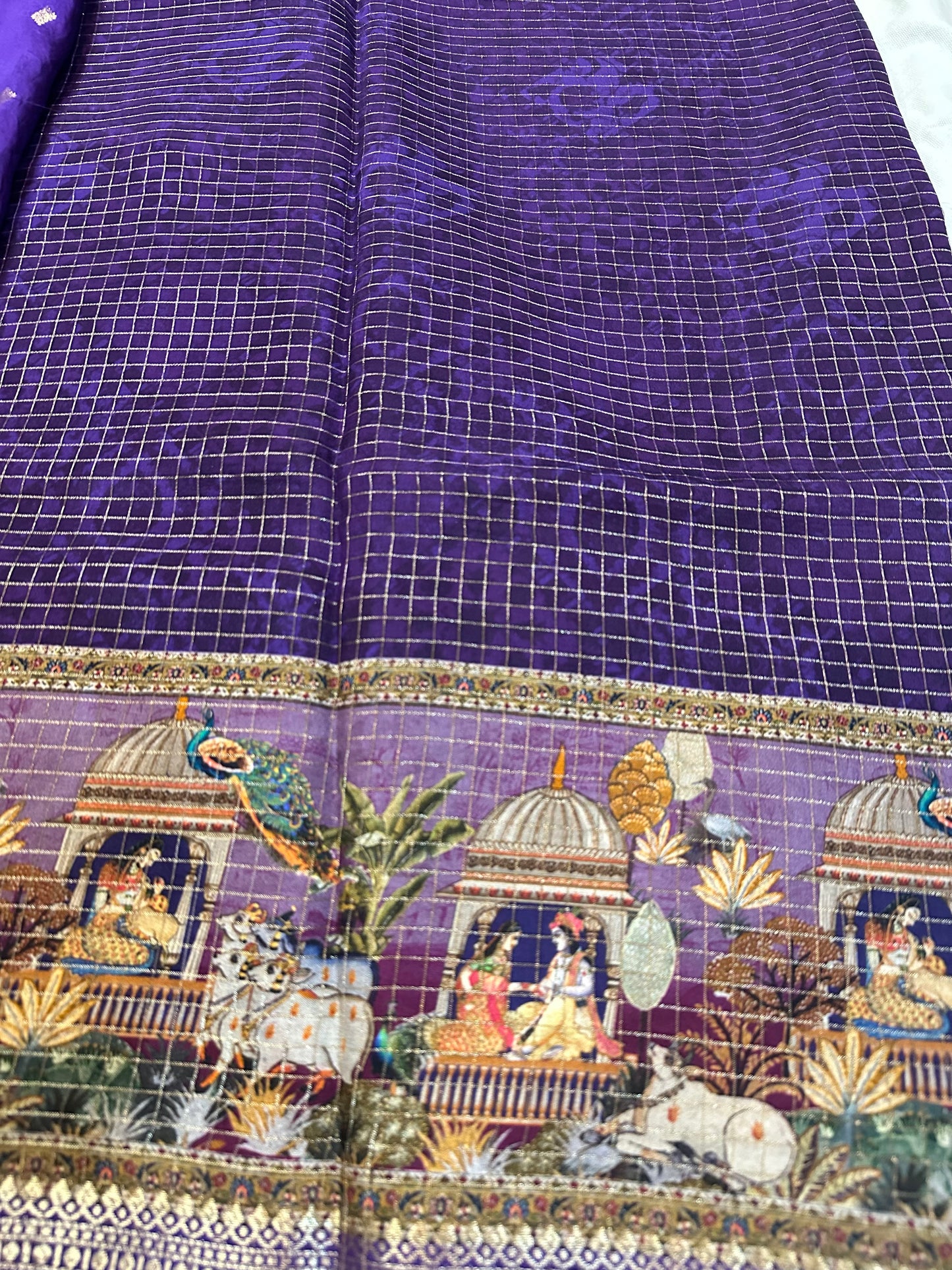Purple Pure Viscose Saree