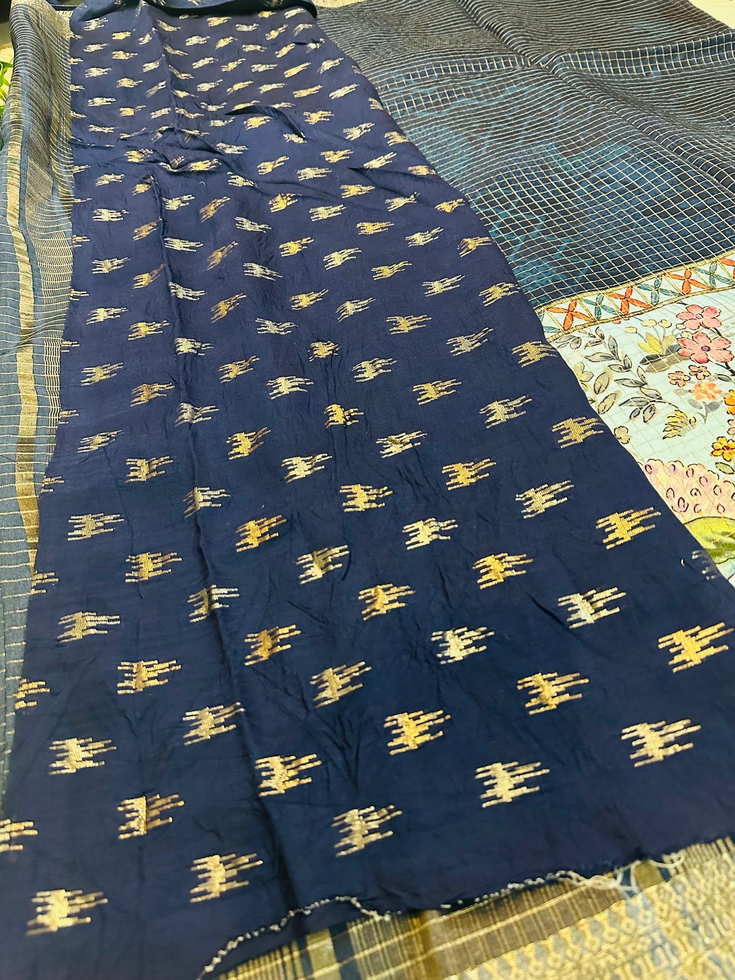 Blue Pure Viscose Saree