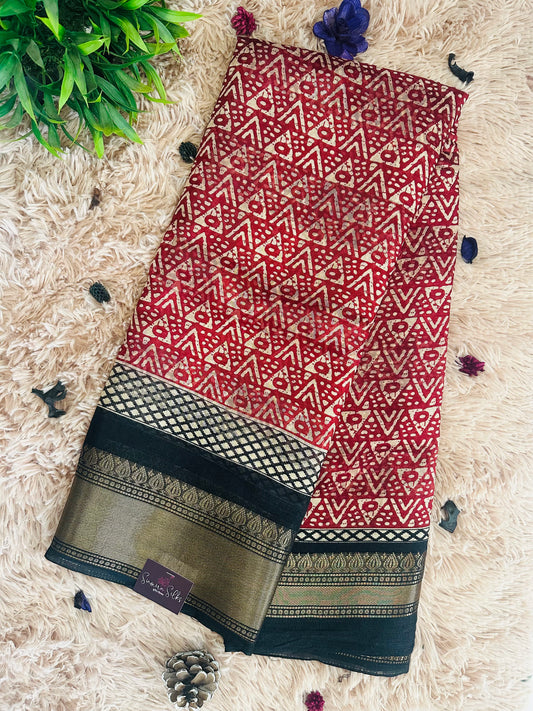 Red Pattern Silk Saree
