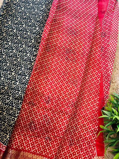 Black Pattern Silk Saree