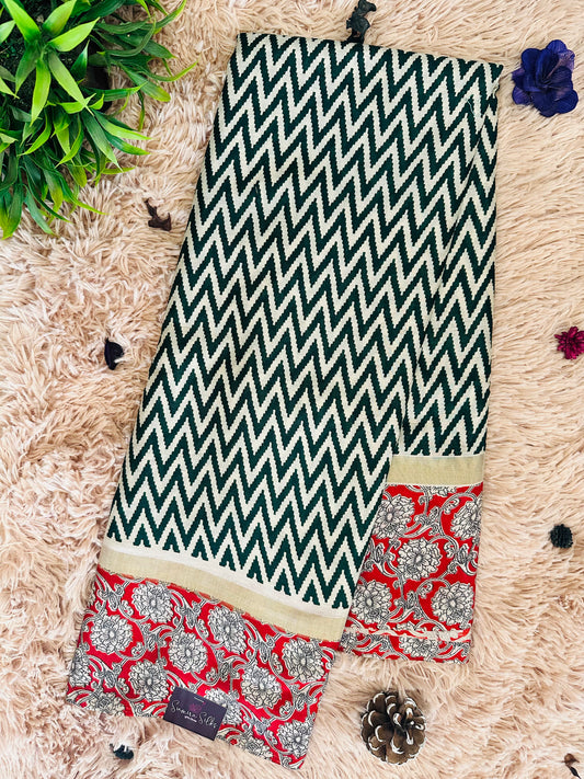 Black Chirala Cotton Saree