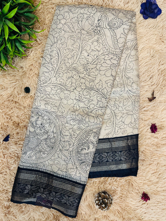 Kalamkari Mul Cotton Saree