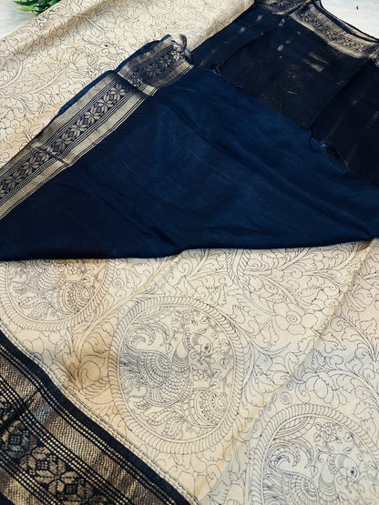 Kalamkari Mul Cotton Saree
