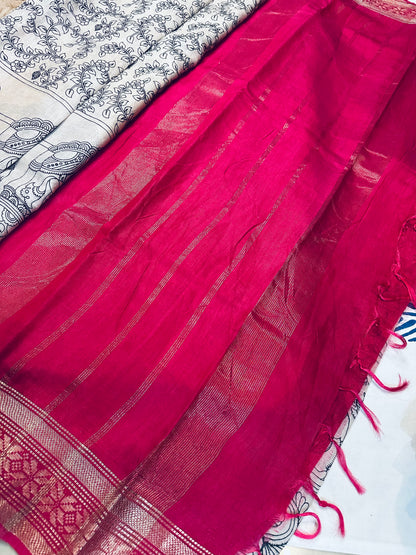Kalamkari Mul Cotton Saree