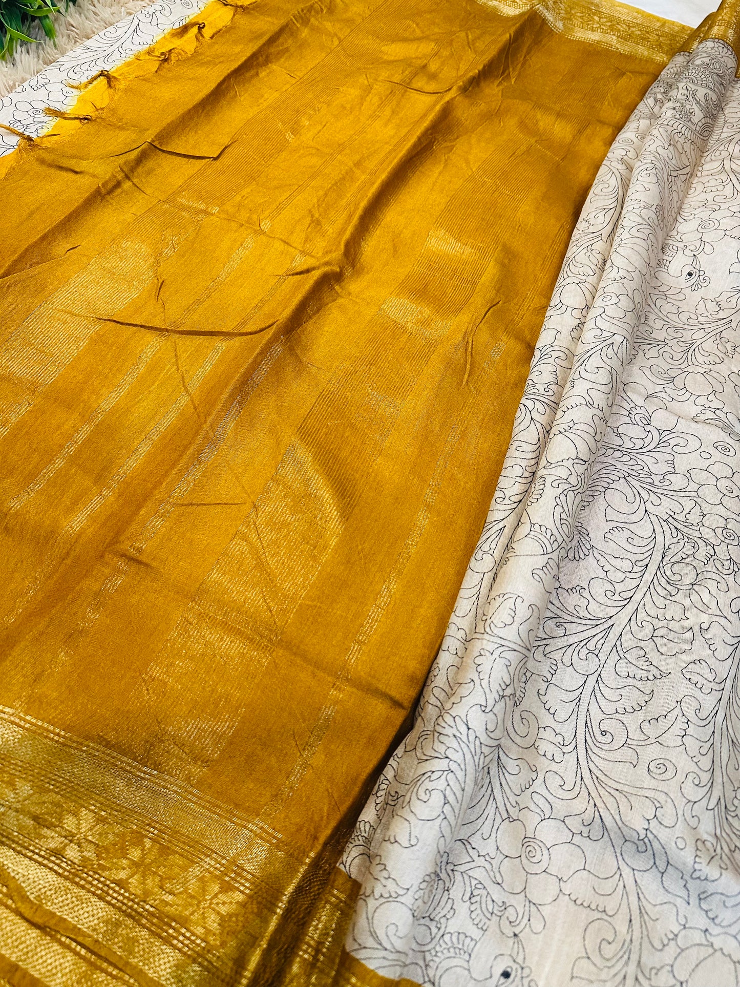 Kalamkari Mul Cotton Saree