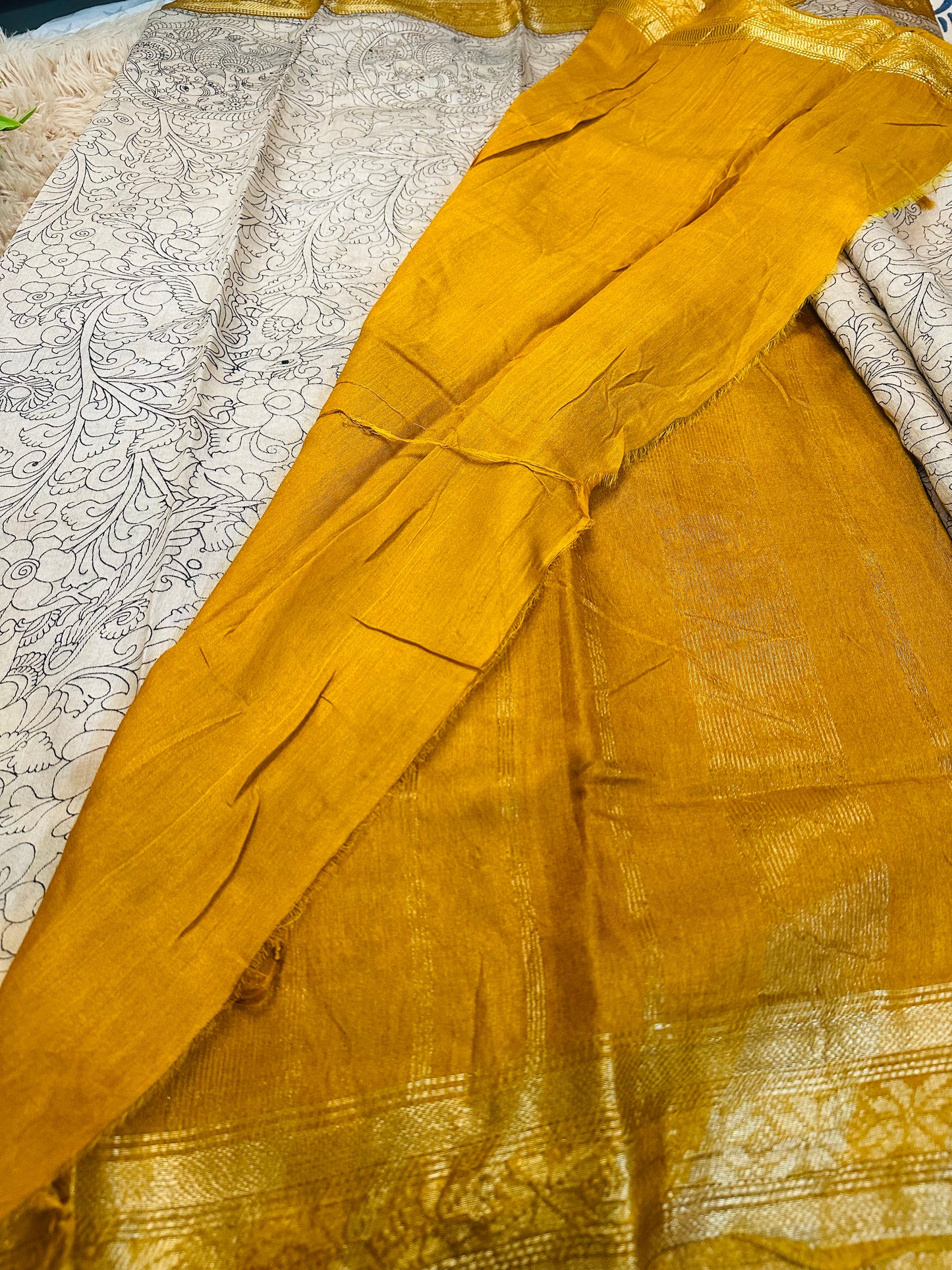Kalamkari Mul Cotton Saree