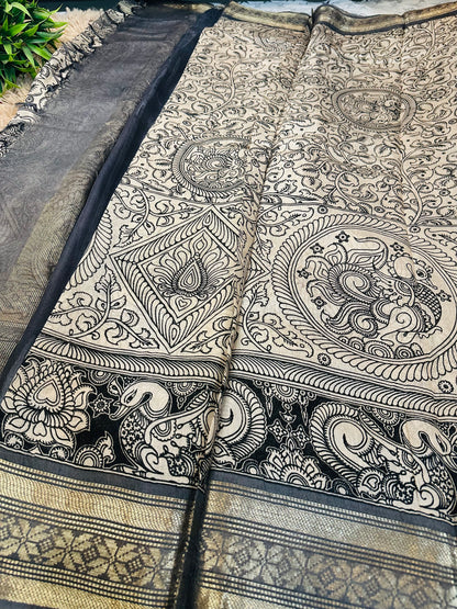 Kalamkari Mul Cotton Saree