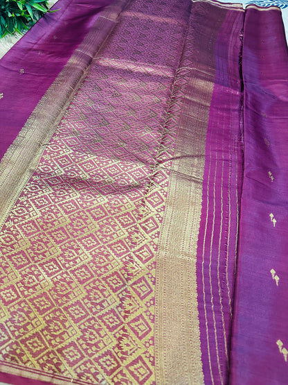 Mauve Gajji Silk Saree