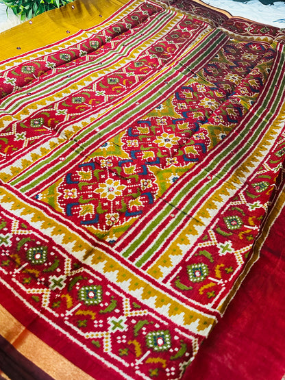 Mustard Maheshwari Cotton Saree