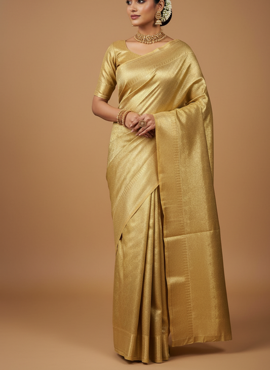 Golden Tissue Silk Saree